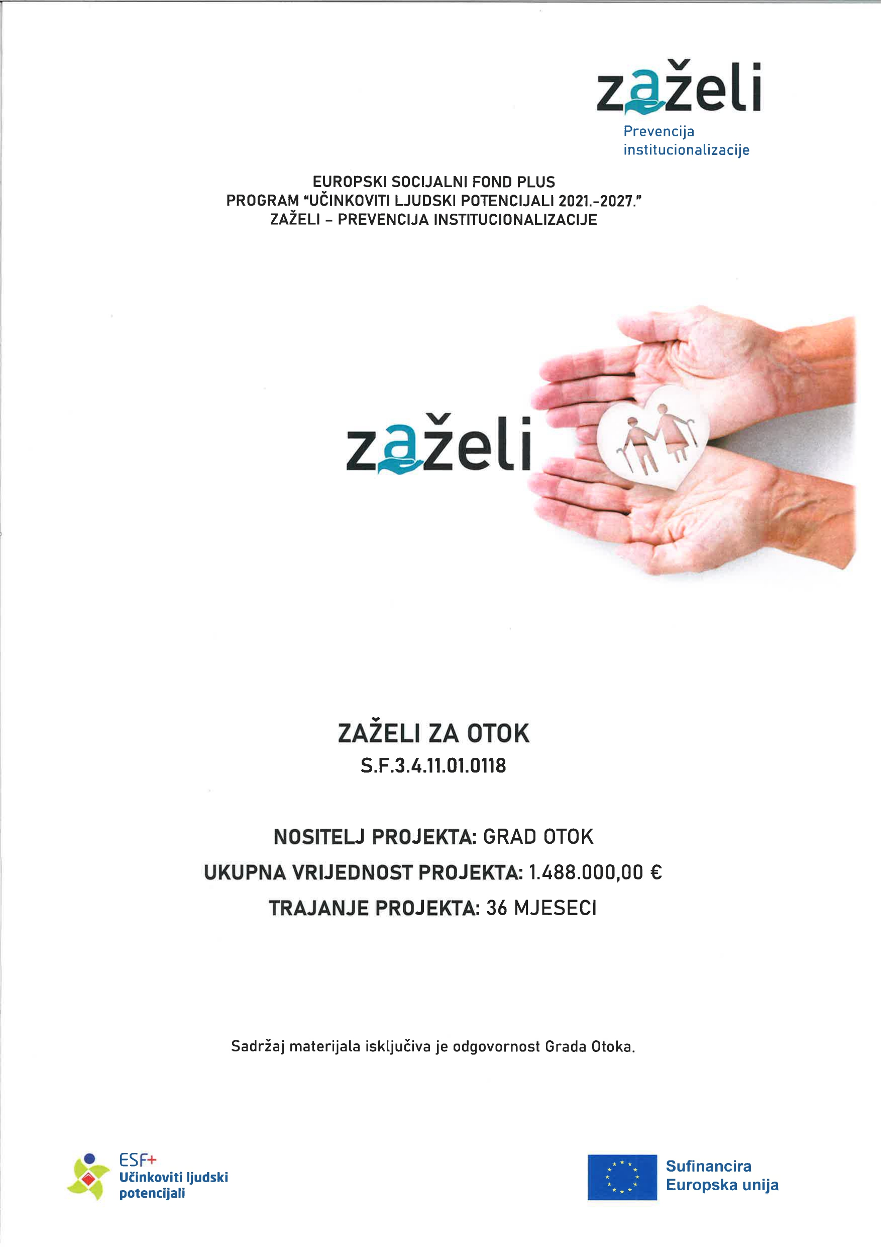 Projekt „Zaželi za Otok“ SF.3.4.11.01.0118